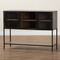 Baxton Studio Cardea Modern Industrial Walnut Brown Finished Wood and Black Metal 2-Door Sideboard 226-12486-ZORO - alternate 10